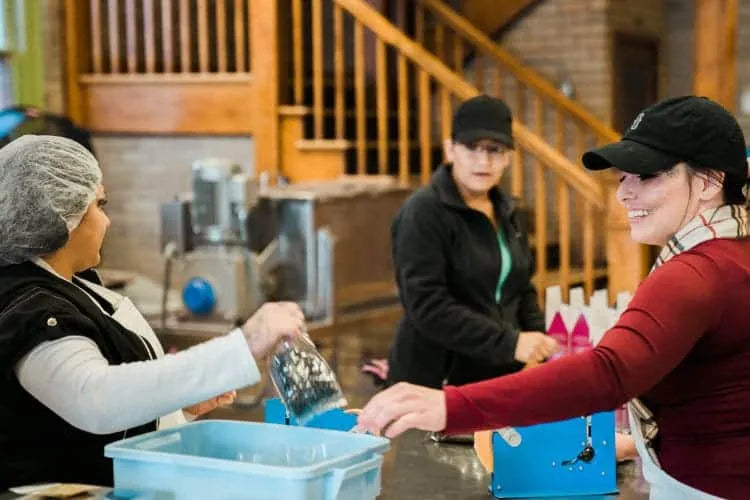 Volunteers during a charity event.