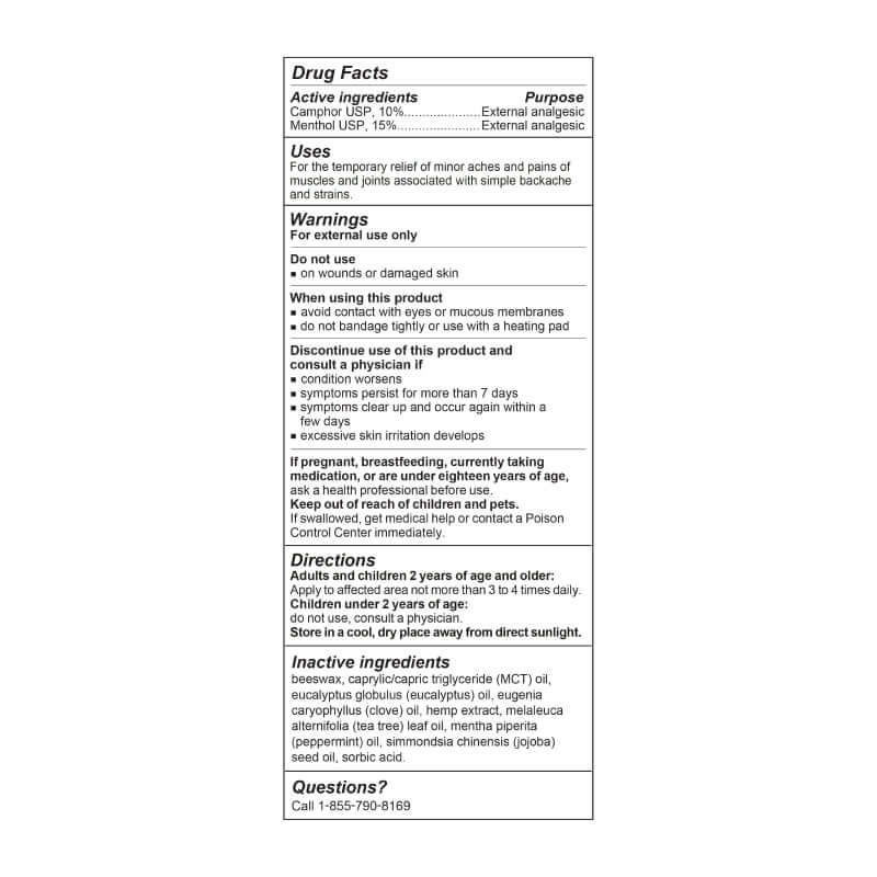 Product Image for Drug facts label for a topical product with white background and black text.