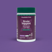 Product Image for Container labeled 'Brain Support' on a purple background