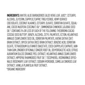 Product Image for List of ingredients on a white background