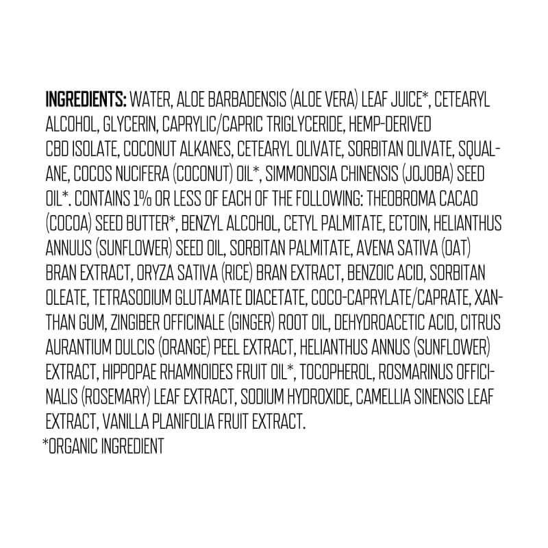 Product Image for List of ingredients on a white background