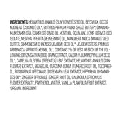 Product Image for List of ingredients on a white background