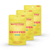 Product Image for Three yellow packages of Brightside x Charlotte's Web Recover on a white background