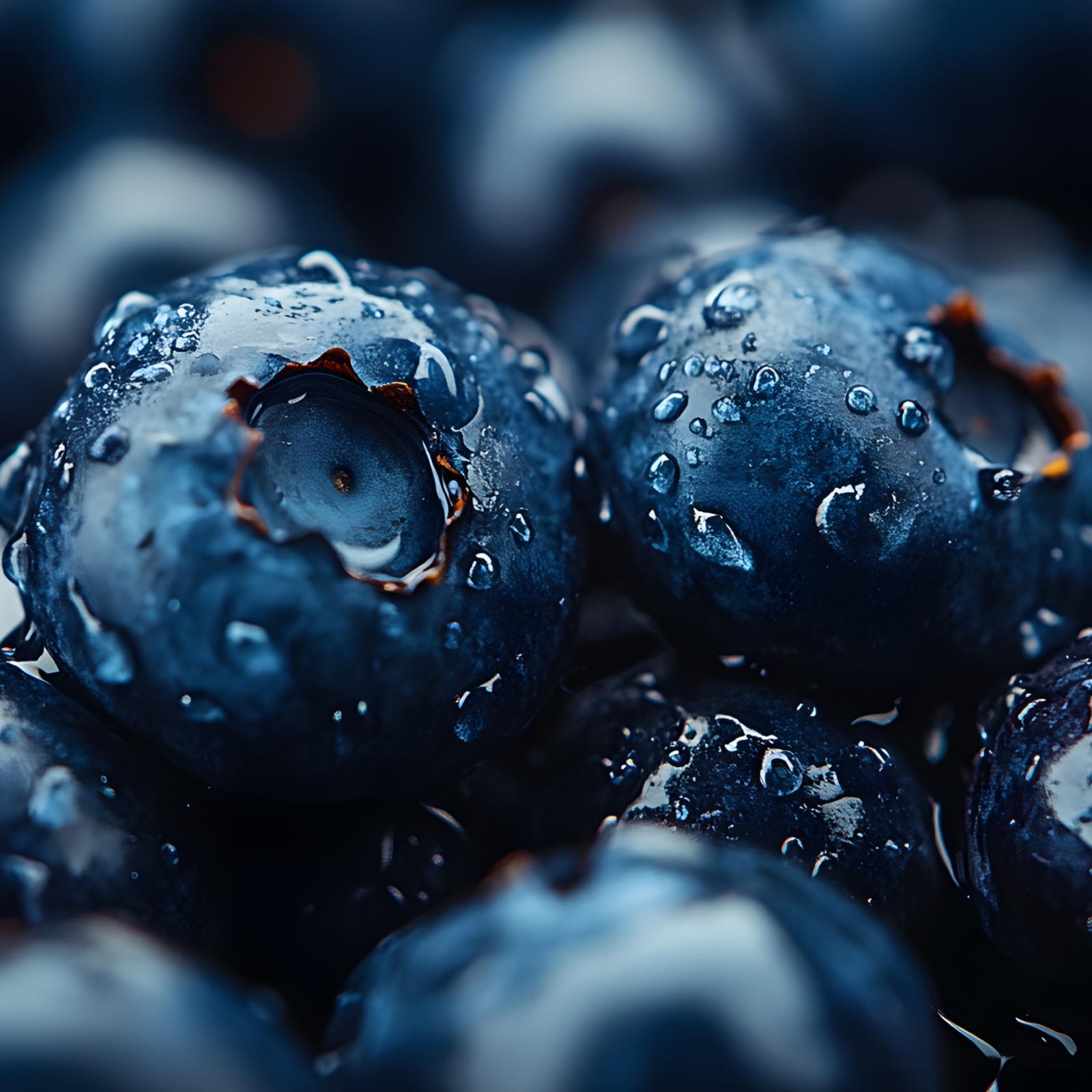 Product Image for Close-up of blueberries with water droplets on a dark background