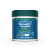 Product Image for Jar of Charlotte's Web Stay Asleep CBN Gummies on a white background