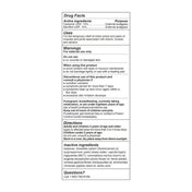 Product Image for Drug facts label for a topical product with active and inactive ingredients, uses, warnings, and directions.