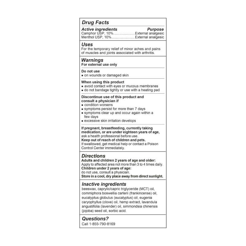 Product Image for Drug facts label for a topical product with ingredients, uses, warnings, and directions.
