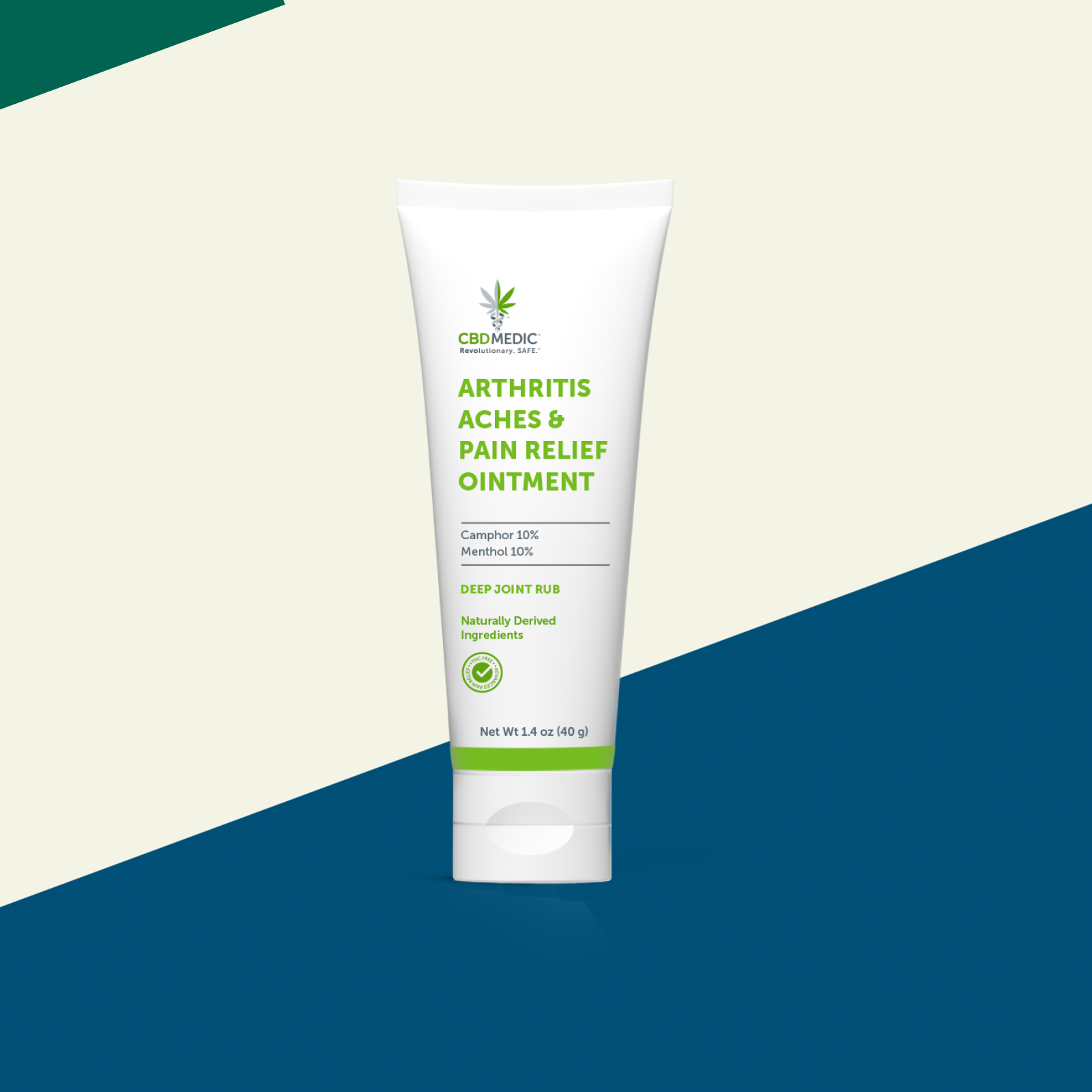 Product Image for Tube of arthritis pain relief ointment on a two tone background
