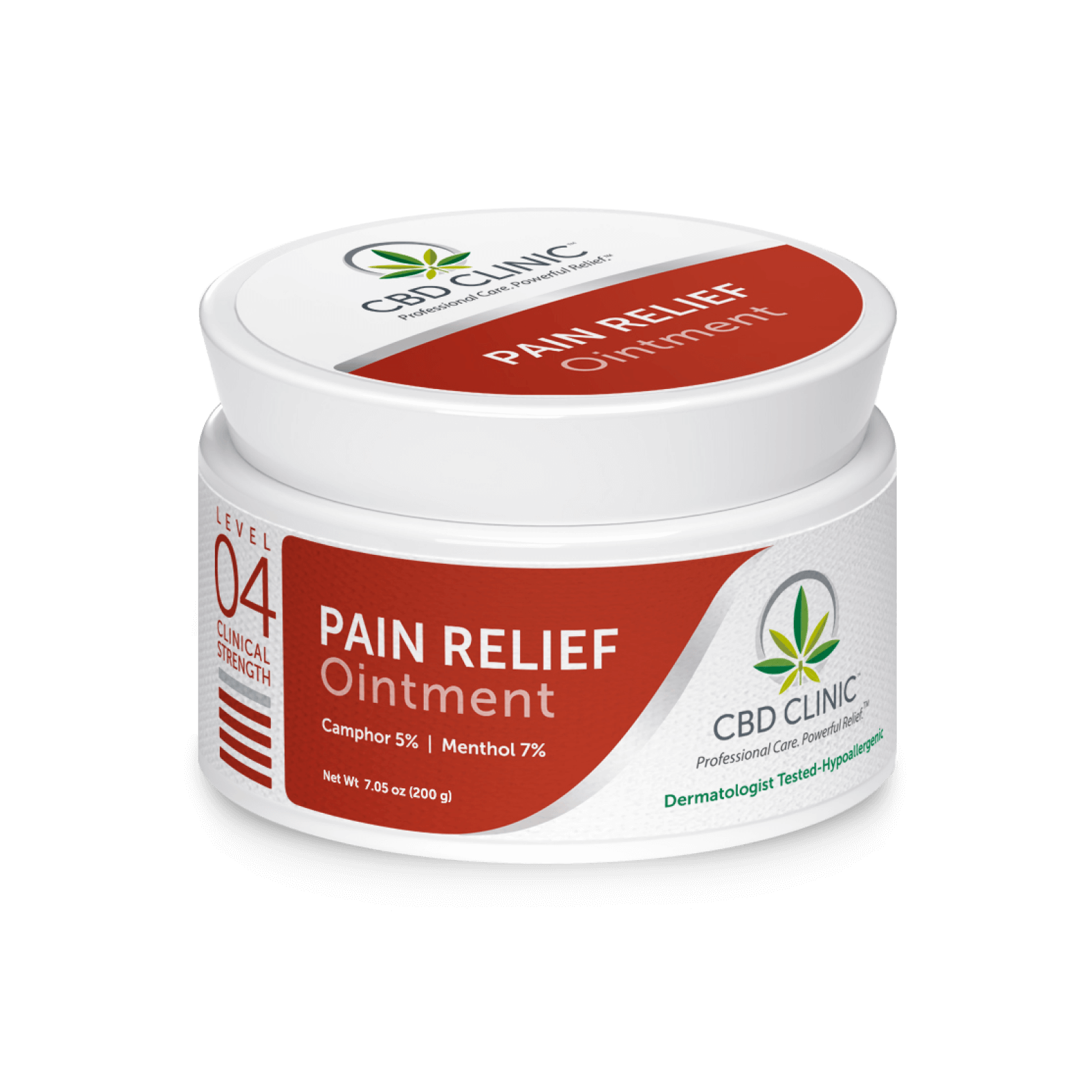 Product Image for Jar of CBD Clinic Pain Relief Ointment on a black background