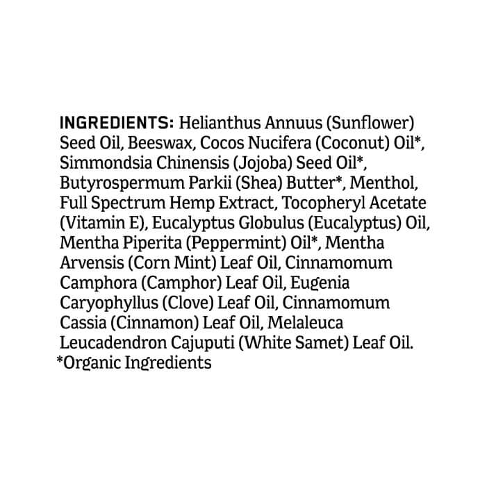 Product Image for List of ingredients on a white background