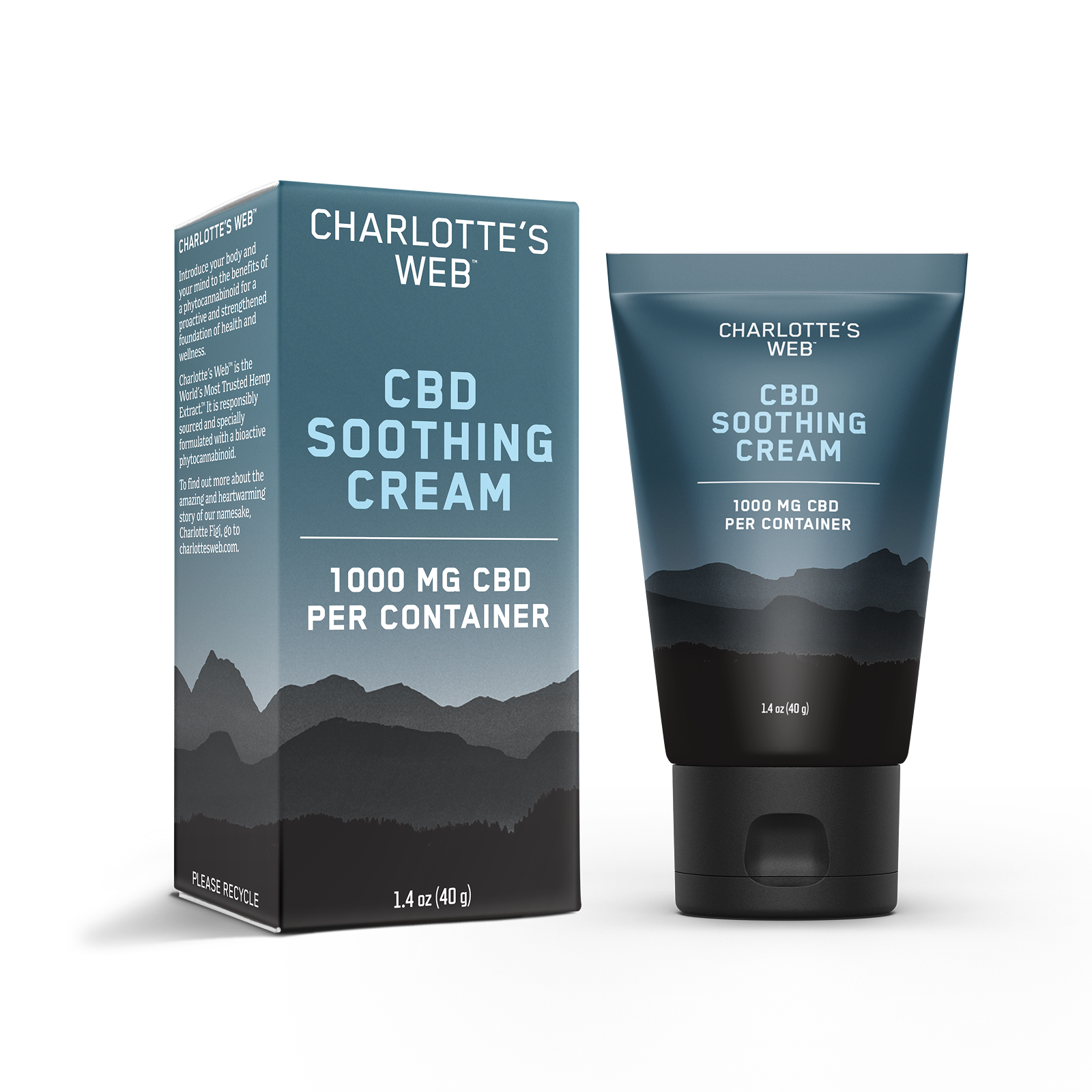 CBD Soothing Cream packaging on white background