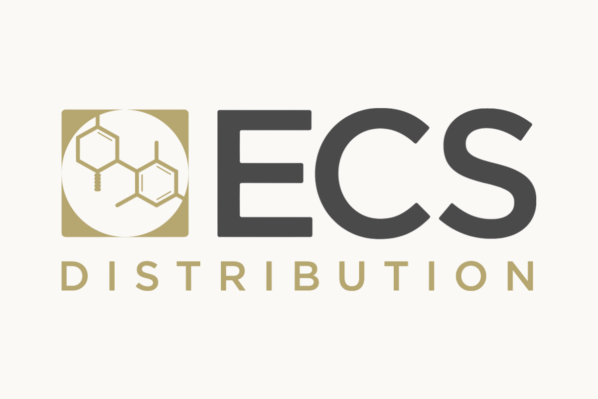 ECS Distribution logo with a hexagonal symbol on a white background
