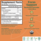 Product Image for Focus Support Supplement Facts