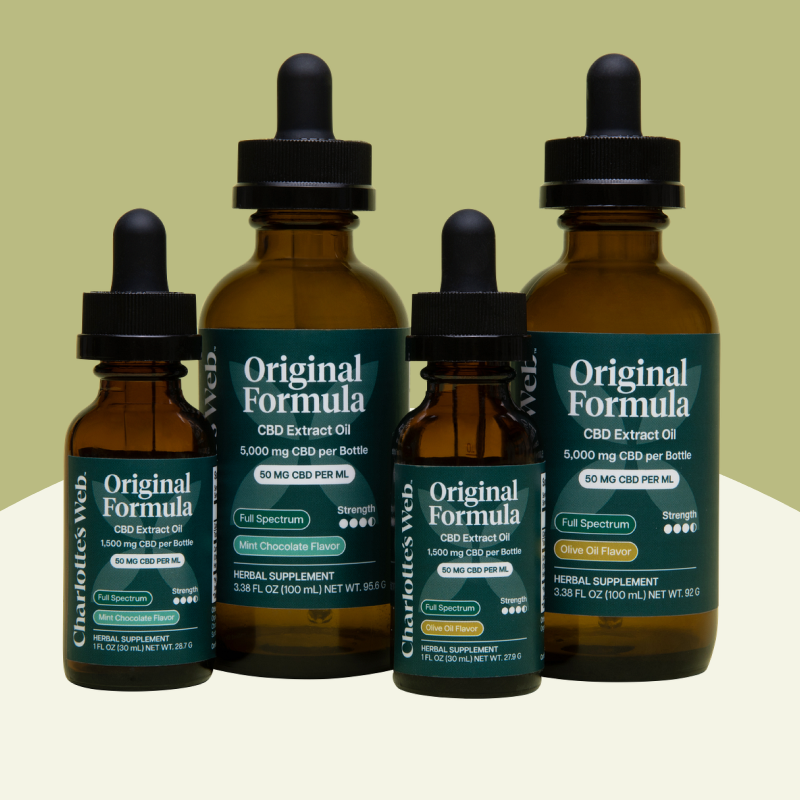 Charlotte's Web original formula oil product assortment