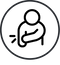 a black circle with a black background