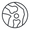 a black circle with a person in the center