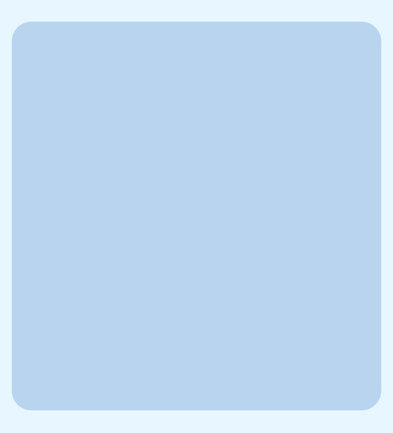 Solid light blue background with medium blue box overlay 