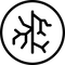 a black background with a black square