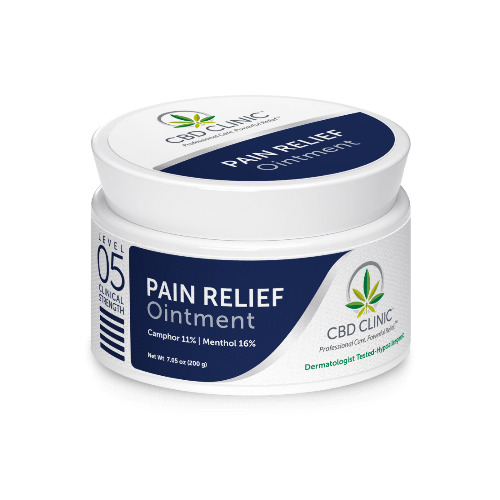 Product Image for Jar of CBD Clinic Pain Relief Ointment on a black background