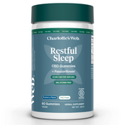 Product Image for Charlotte&#39;s Web Restful Sleep CBD Gummies container on a white background