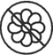 a black and white circle with a flower
