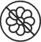 a black and white circle with a flower