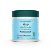 Product Image for Jar of Charlotte&#39;s Web Sleep CBD Gummies on a white background