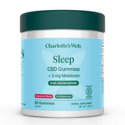 Product Image for Jar of Charlotte&#39;s Web Sleep CBD Gummies with Melatonin on a white background