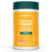 Product Image for Yellow packaging of Stress Support Mushroom Gummies on a white background