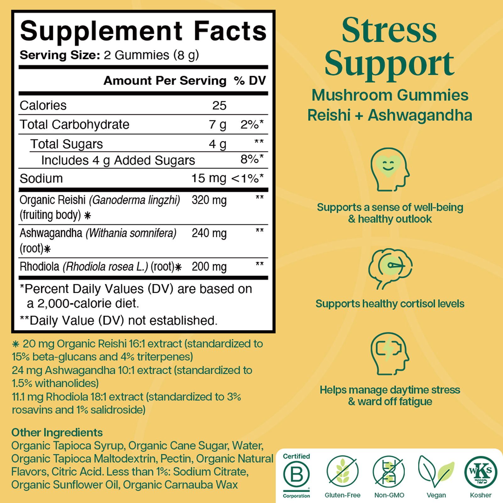 Product Image for Stress Support Supplement Facts 
