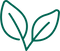 Green leaf icon on a white background
